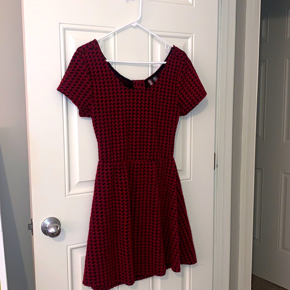 Open Back Red & Black Dress
